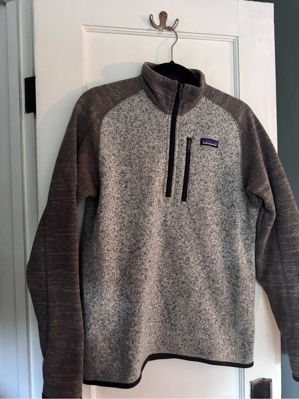 Patagonia Men's Better Sweater 1/4-Zip Small Khaki Tan